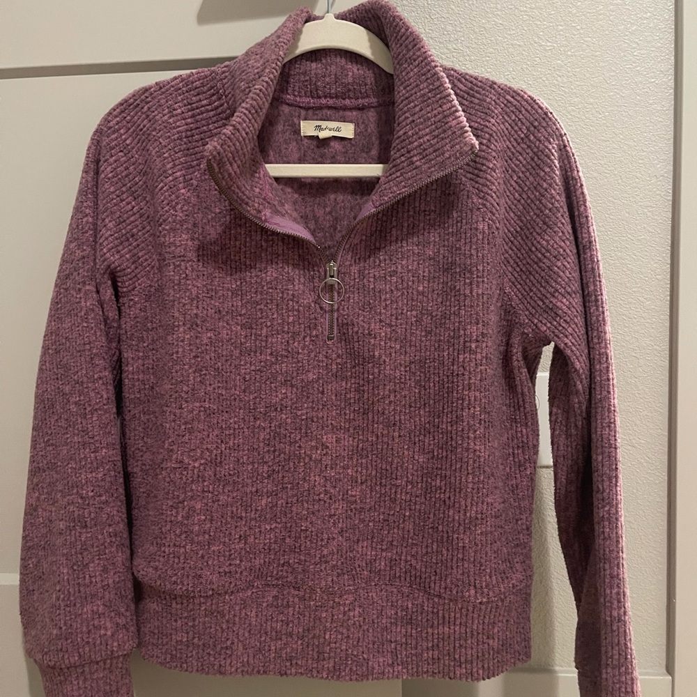 Madewell pull-over sweater. Size small. Color Heathered purple.